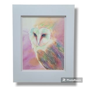Original Watercolor Owl. 11" x 9"